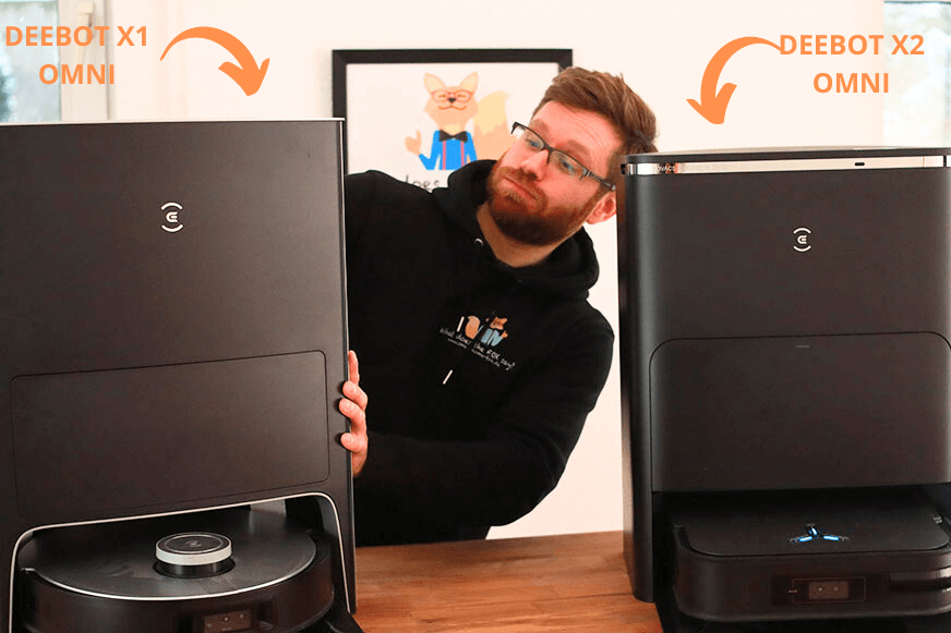 Die beiden Basisstationen des X2 OMNI und des X1 OMNI stehen zum Vergleich nebeneinander.